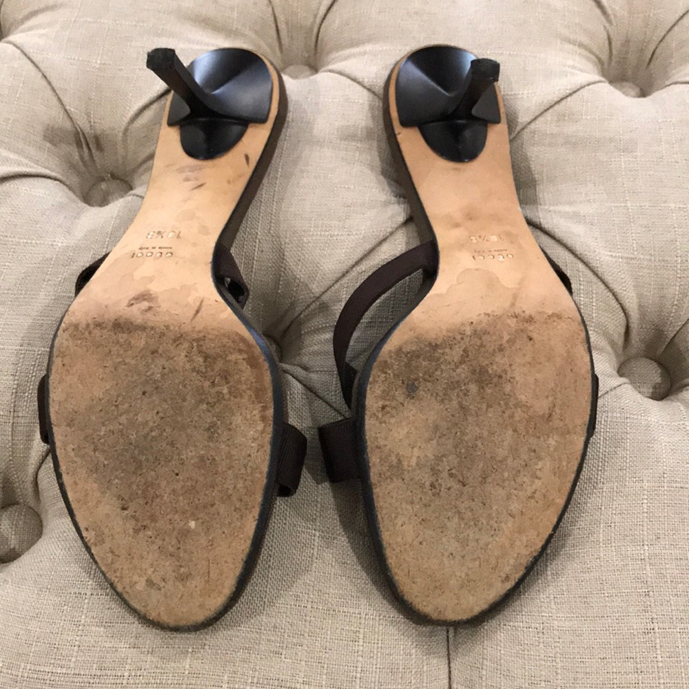 Gucci Sandal Slides With Kitten Heel - image 4